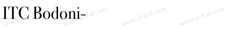 ITC Bodoni字体转换